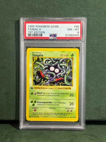 Tangela (1st Edition) graded PSA 8 for sale on eBay