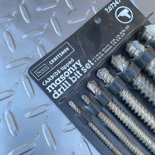 Sears Craftsman USA 7 PC Masonry Drill Bit Set Carbide Tipped 9_67347 Used USA - Picture 6 of 7
