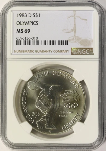 1983-D Olympics $1 Commemorative Dollar NGC MS69