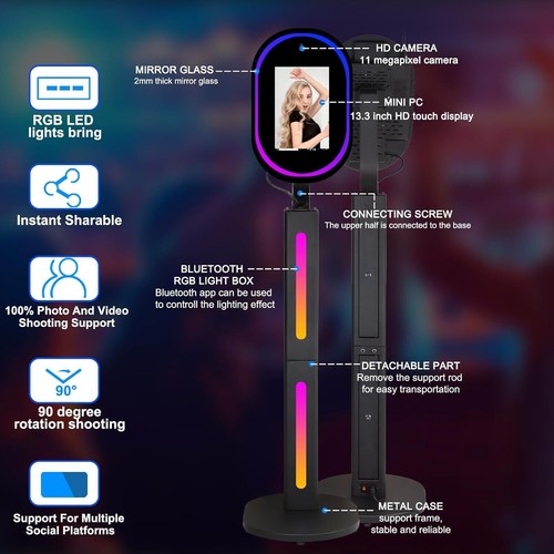 Fotobox Photobooth Selphy Selfie 13.3 Zoll Touchscreen Display Eingebaute Kamera - Bild 3 von 11