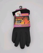 Women’s Polar Extreme Insulated Thermal Gloves, Black  Size S - M NWT