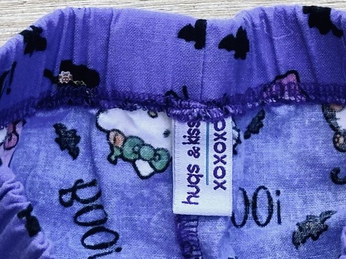 Boutique Girls HELLO KITTY Purple Halloween Ruffle Pants See Measurements - Picture 2 of 4