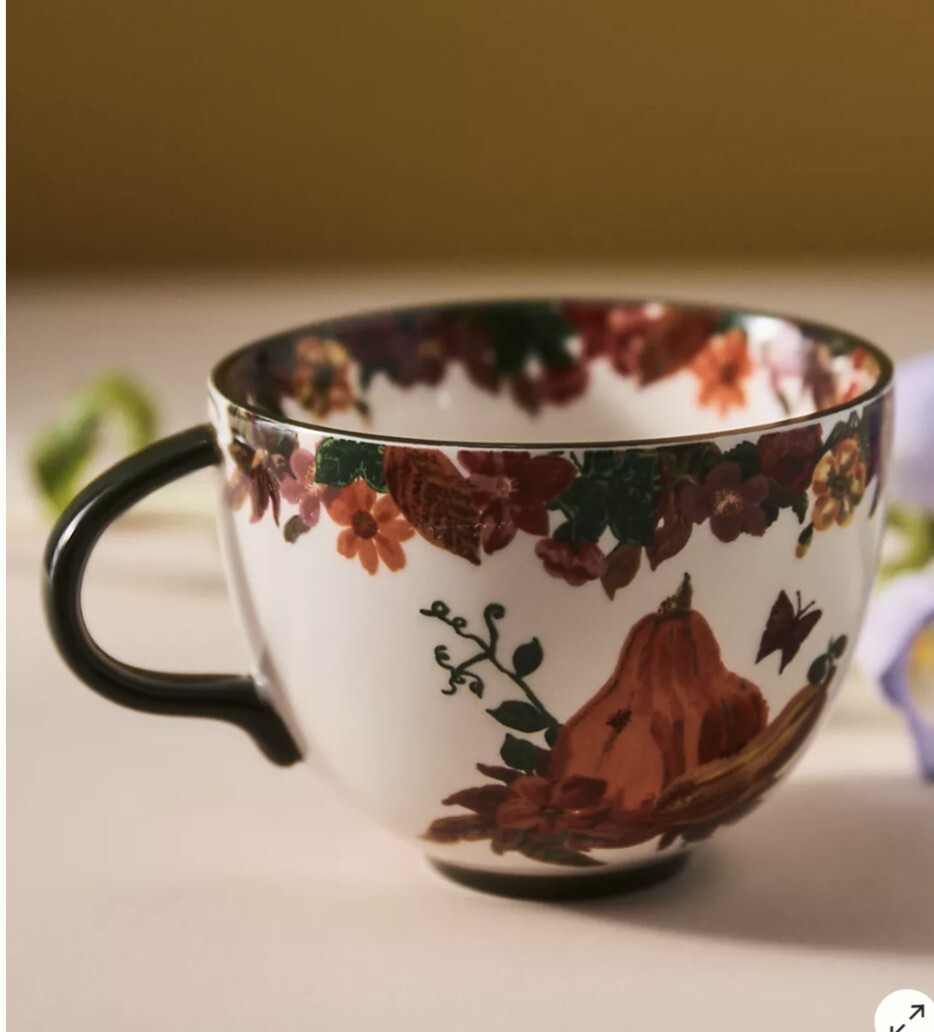 Anthropologie Nathalie Lete Mug Gourd New In Box! 🥮🌰🍂 | eBay