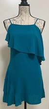 Lulus Dress Women’s Size Small Turquoise Layered Mini Spaghetti Straps