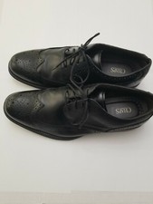 Men s Chaps Dress Shoes 11.5 M Black Wingtips