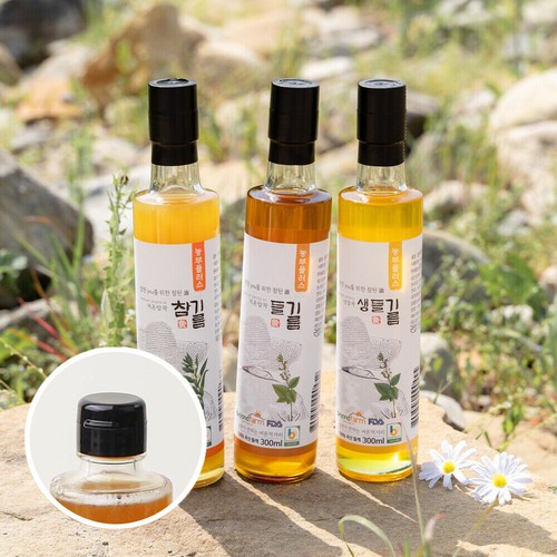 Korean Traditional Raw Perilla Sesame Oil 300ml/10oz Cold Pressed Origin Korea