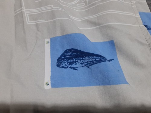 COLUMBIA Men's Swim Trunks Light Gray w/ Sailfish Size Small - Picture 3 of 9