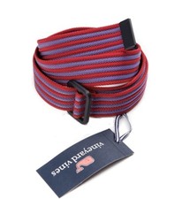 Vineyard Vines Boy's Friction Fine Stripe Tech Belt in Patriot Red 45 XL 38.5"