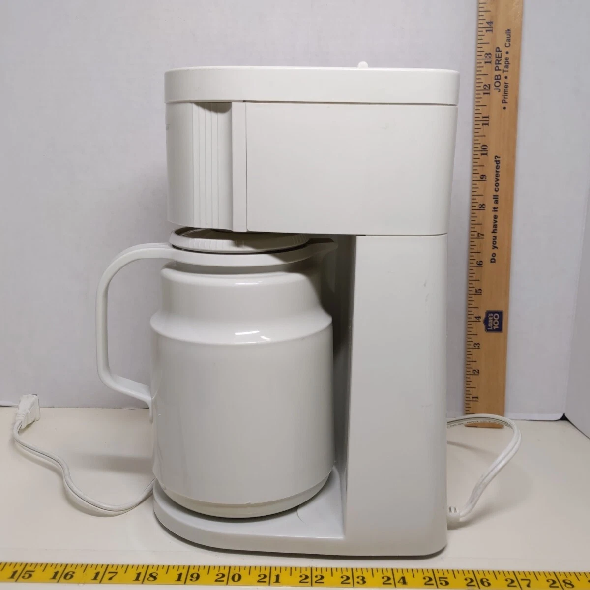 Vintage Black & Decker Coffee Maker Thermal Carafe Personal Size White  Insulated