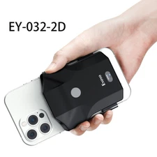 2D QR Code Wireless Back Clip Barcode Scanner fit iPad, Tablet, iPhone, Android