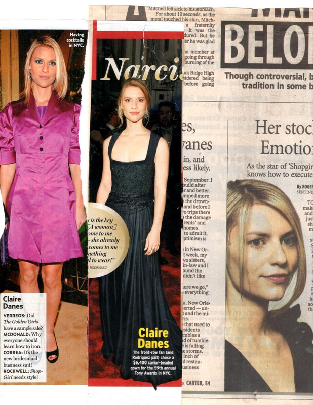 Claire Danes   55 pages career clippings lot  (My so called life to Homeland)