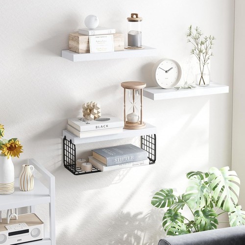 Fixwal Bathroom Floating Shelves Over Toilet-3+1 Tier 15.7" Wall Mounted Shelves - Picture 2 of 7