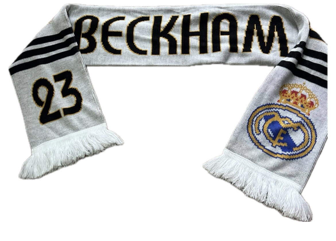 Vintage David Beckham Real Madrid 23 Scarf Adidas | eBay UK