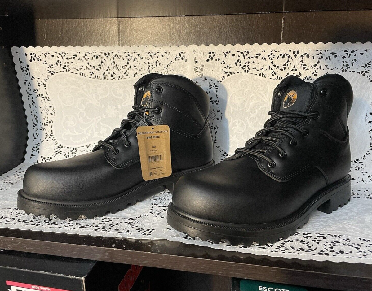 Escott Boots Mens Wide Width Work Boots Brahma Escott Men's Black