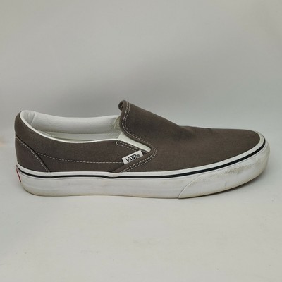 white slip on vans size 8