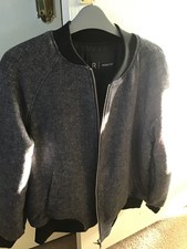 La Redoure Autumnal Dark Grey And Black Bomber Jacket Size 14