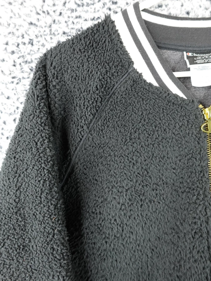 Champion Sherpa Fleece Lined Jacket Women's Size Large - Lined Black Patch Logo - Image 2 of 4