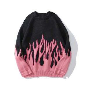 jacquard flame sweater
