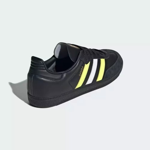 Adidas Samba OG Men's Shoes Black Yellow ID1380 - Picture 5 of 8