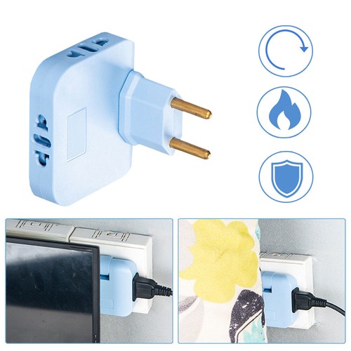 EU Plug 180 Degree Rotatable Socket Converter 3 in 1 Extension Plug Wireless - Bild 7 von 14