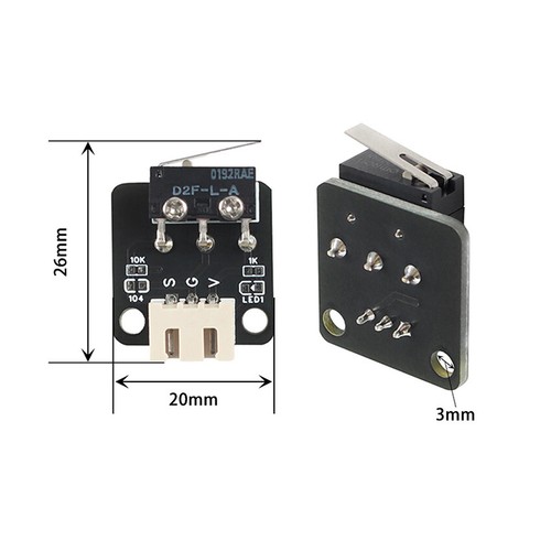 Mechanical Limit Switch Micro Switch Plate for Ender-3/CR-10 3D Printer Part - Photo 5/8