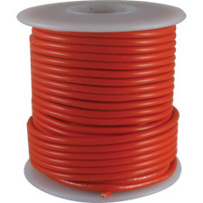 Wire, 22 AWG Solid Core, PVC, 600V, spooled, Color: Red, Length: 50 feet