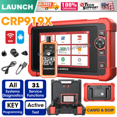 L*UNCH X431 CRP919X Bidirectional OBD2 All System Diagnostic Scanner Key Coding