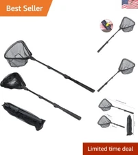 Fishing Net with 63" Telescoping Pole - Ideal for Saltwater & Freshwater