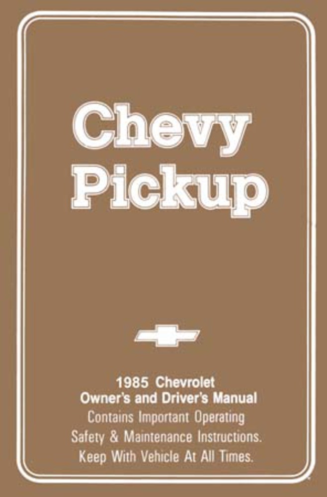 1985 Chevrolet Truck Owners Manual Guide Reference Operator Book Fuse 1985-chevrolet-truck-owners-manual-guide-reference-operator-book-fuse