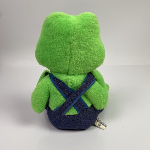 Super Rare Vtg Knickerbocker ANIMALS OF DISTINCTION Country Frog Plush Overalls - Picture 8 of 14