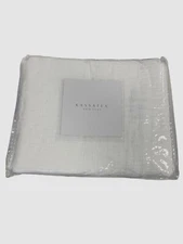 $90 Kassatex White Lafayette Euro Pillow Sham Cover 26 in X 26" in