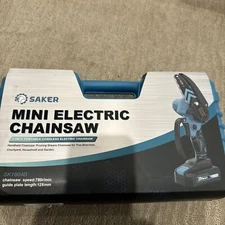 Saker 4 Inch Portable Electric Chainsaw Cordless Handheld Mini Chainsaw for Tree