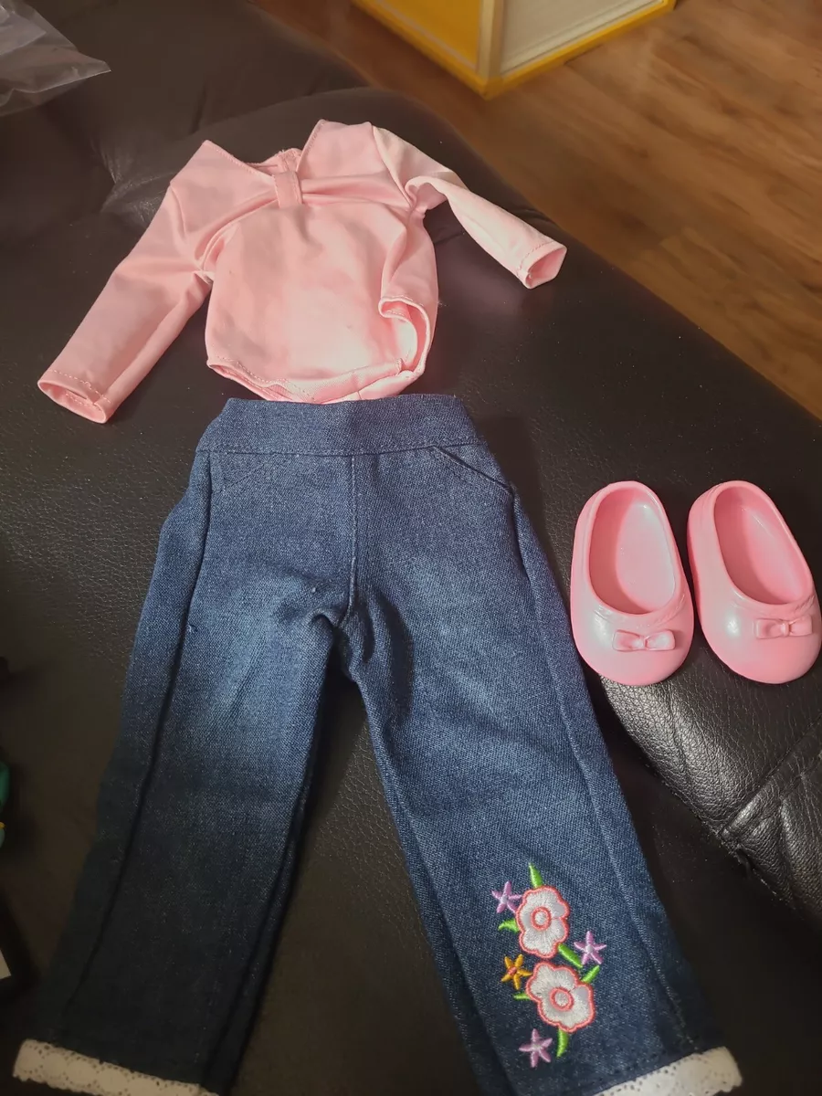 Pink shoes shop with jeans