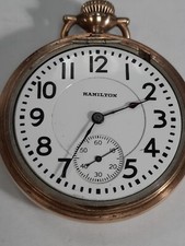 ANTIQUE 1917 16s HAMILTON 992 21 JEWEL 21j RAILROAD GOLD FILLED POCKET WATCH