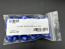 THOMSON 11mm Blue Plastic PTFE Septa Snap Caps 37658C (100/Pack)