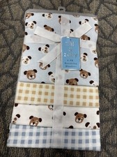 Zack  Zoey Baby Infant Receiving Blankets 24"x26" Flannel Set Of 4