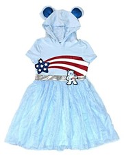 Girls CARE BEARS blue sparkle tutu dress XS 4T 5T NWT costume outfit patriotic