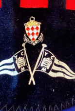 YCM Yacht Club of Monaco member's tie / lapel pin rare in original pouch