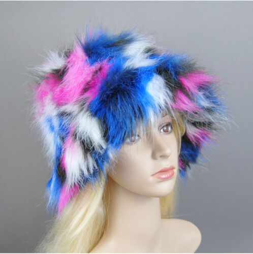 Fake Fox Fur Hats Super Soft Women Winter Hat Lining Warm Ski Plush Solid Color