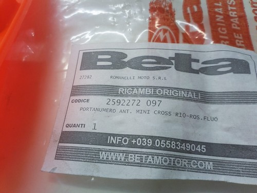 BETA r10 portanumero anteriore 2592272097 - Picture 5 of 5