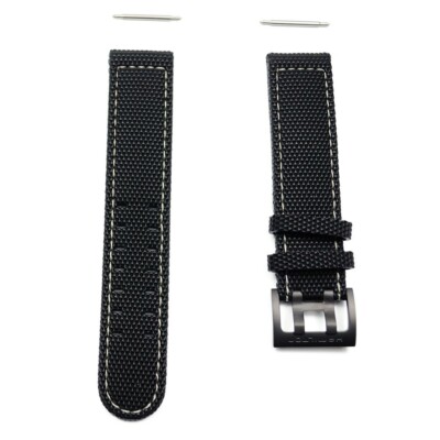 Hamilton Khaki Field rubber strap with buckle black titanium H600.705.113