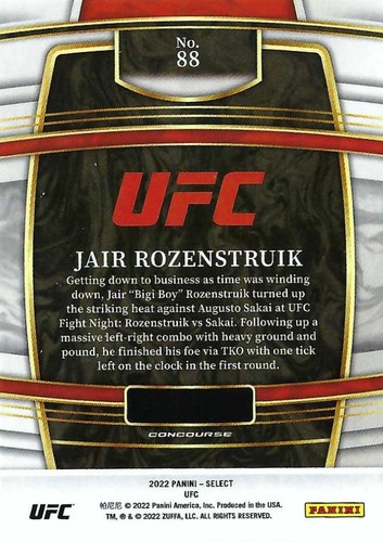 2022 Select UFC #1-300 Rookies (RC) & Veterans (Concourse, Premier, Octagonside) - Picture 176 of 316
