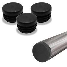 24 Pack 1 Inch Round Plastic Plugs Tubing End Caps for Chair Table Stool Legs