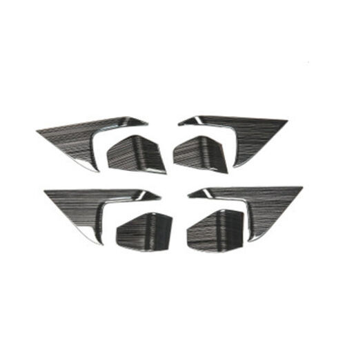 Fit For Toyota RAV4 2019-2024 Black Titanium Interior Door Bowl Cover Trim 8PCS - Picture 6 of 9
