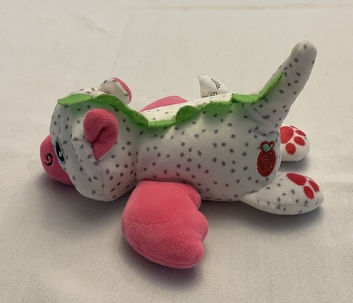 Cutetitos Fruititos Flamito Dragon Plush White 7" Pink Glitter Dot SCENTED Apple - Picture 5 of 5
