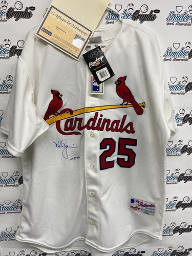 VINTAGE MARK MCGWIRE SIGNED AUTOGRAPHED BASEBALL RAWLINGS JERSEY-STEINER MLB COA - Picture 1 of 8