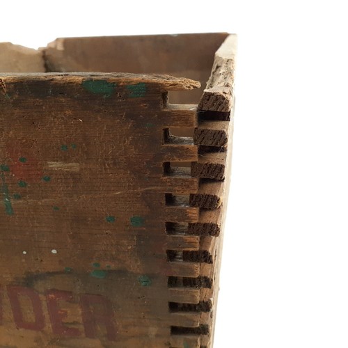Vintage Zenith Powder Crate ICC 14 Wood Old Box 18 x 12 9.25 Shipping Container - Picture 7 of 12