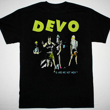 vtg Devo Are We Not Men T-shirt Black Short Sleeve All Sizes