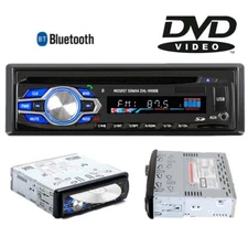Single 1 Din Car Stereo CD DVD Player Bluetooth FM Radio USB AUX Audio Receiver