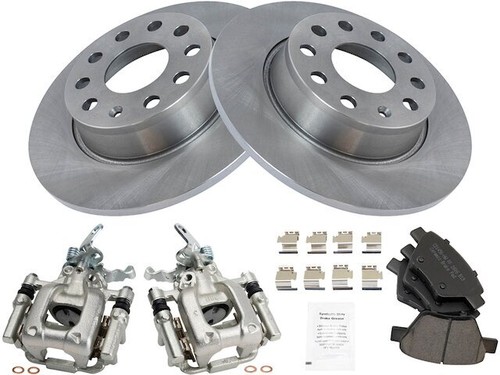 Rear Brake Pad Rotor and Caliper Set For 2011-2016 VW Eos 2012 2013 2014 WM237QP